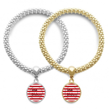 美国总统头像拜登国旗圆形 金银情侣吊坠手链饰品首饰