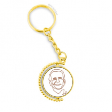 usa president individual biden art profile metal connector key chain  accessory en keyholder