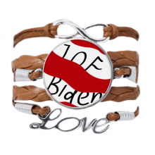 美国总统人物拜登国旗名字 Love手链皮革饰品