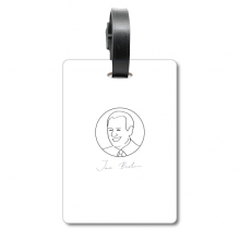 usa president individual joseph brief suitcase bag tag luggage card hanging scutcheon label