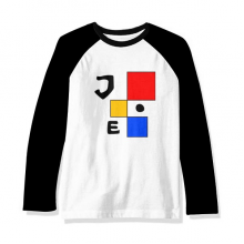 amepresident person joe colorful square long sleeve top raglan t-shirt cloth