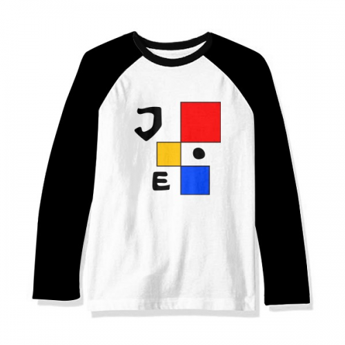 amepresident person joe colorful square long sleeve top raglan t-shirt cloth amepresident person joe colorful square long sleeve top raglan t-shirt cloth