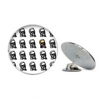 美国总统人物拜登彩色排列 银色金属饰钉胸针装饰