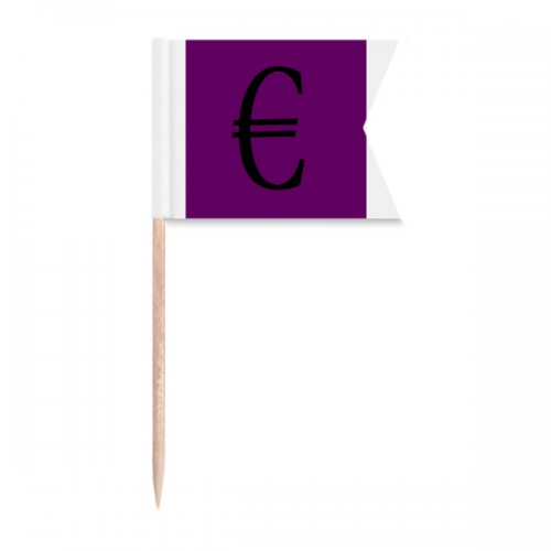 Brief EU Currency Symbol EUR Toothpick Flags Labeling Marking for Party Cake Food Cheeseplate