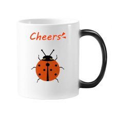 Seven Star Ladybug Animated Pest Insect Coffee Mug Cerac Morphing Heat Sensitive Cup