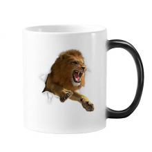 Animal Paper Break Shocks Lions Mug Changing Color Cup Morphing Heat Sensitive 12oz