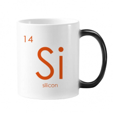 化学元素周期表类金属硅 加热变色马克杯陶瓷咖啡杯水杯子礼物