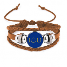 euan union contact i you bracelet wristband leather jewelry ornament