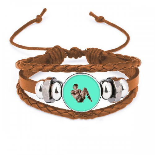 Live Muay Thai Martial Arts Competition Bracelet Wristband Leather Jewelry Ornament