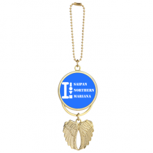 Saipan Northern Mariana Art Deco Fashion Car Keychain Angel Wing Pendant Saipan Northern Mariana Art Deco Fashion Car Keychain Angel Wing Pendant
