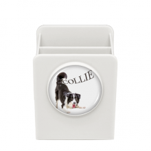 Border Collie Farm Pet Art Deco  Fashion Desk Pencil Holder Cup Pen Organizer