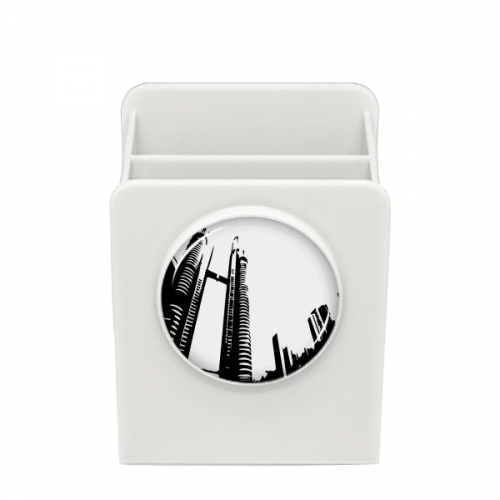 Malaysia Petronas Twin Towers Desk Pencil Holder Cup Pen Organizer