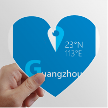 zhou geography coordinates travel heart vinyl sticker bicycle bottle decal