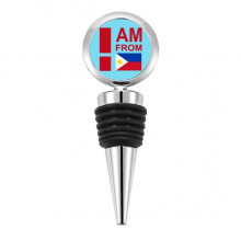 I Am From Philippines Art Deco  Fashion Bottle Stopper Stainless Steel Rubber Reusable