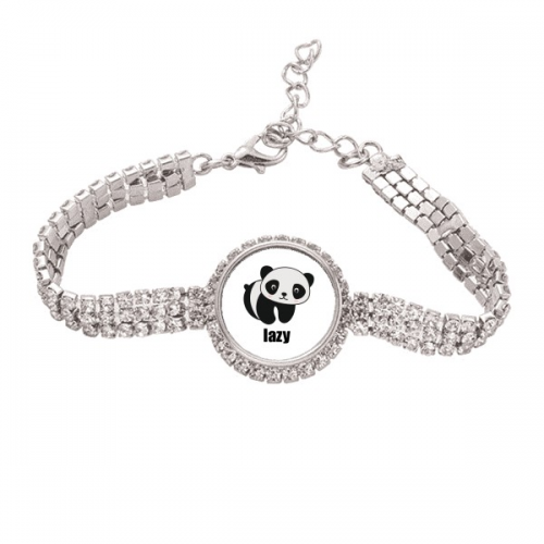 Lazy Lovely Cartoon Panda Cat Fat Tennis Chain Anklet Bracelet Diamond Jewelry Lazy Lovely Cartoon Panda Cat Fat Tennis Chain Anklet Bracelet Diamond Jewelry
