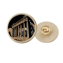 希腊雅典卫城古建筑 金色金属饰钉胸针徽章