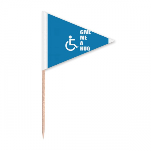 Hug Help Body Disability Lucky Toothpick Triangle Cupcake Toppers Flag Hug Help Body Disability Lucky Toothpick Triangle Cupcake Toppers Flag