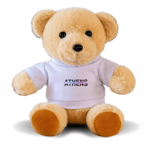 City Radio Athens Building Bear Toy Animal Plush Toy Hoodie Doll