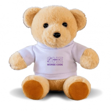 Morse Code She Dot-line Expression BearAnimal PlushHoodie Doll