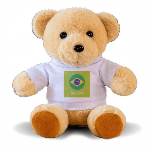 Brazil Football Carnival Flag Bear Toy Animal Plush Toy Hoodie Doll