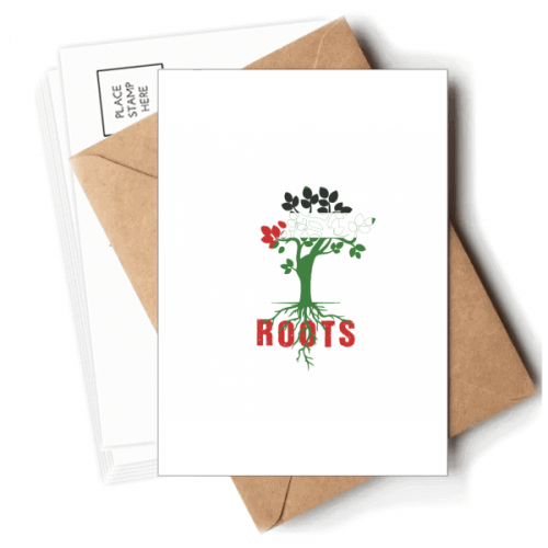 Flag Root Faly Palestine Postcards Envelopes Blank Note Cards Mailing