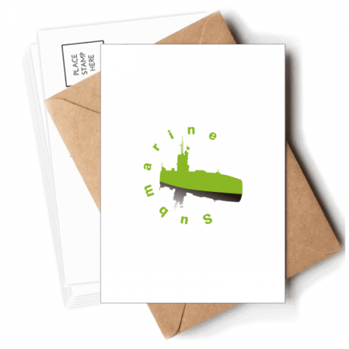 Submarine Sank Underwater Ocean Postcards Envelopes Blank Note Cards Mailing