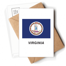 American State Flag Contour Virginia Postcards Envelopes Blank Note Cards Mailing