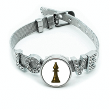 Bronze Chess Soldier Board Game Match Bracelet Wristband Crystal Love Adjustable Bangle
