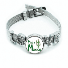 Mexico  Cactus Landscape Mexican Bracelet Wristband Crystal Love Adjustable Bangle