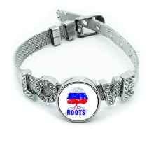 Russian Flag Root Faly Art Deco Fashion Bracelet Wristband Crystal Love Adjustable Bangle Russian Flag Root Faly Art Deco Fashion Bracelet Wristband Crystal Love Adjustable Bangle