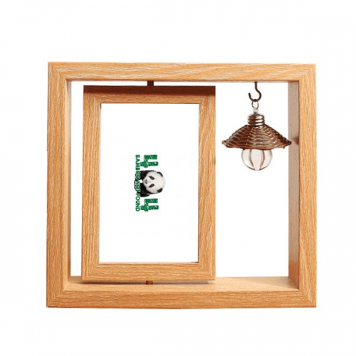 Panda WalkingWooden Rotating Picture Photo Frame 4x6