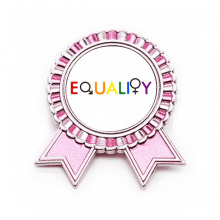 多样化区别认同彩虹平等 金属饰品胸针徽章奖章粉色