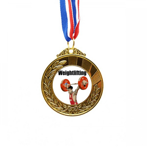 eu weightlifting ancient Gold Award Winner Medal First Place Ribbon