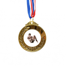 Live Muay Thai Martial Arts Competition Gold Award Winner Medal First Place Ribbon