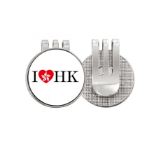 Hong Kong Loves Heart Individual Country Golf Ball Marker Hat Cap Clip Enamel Magnetic