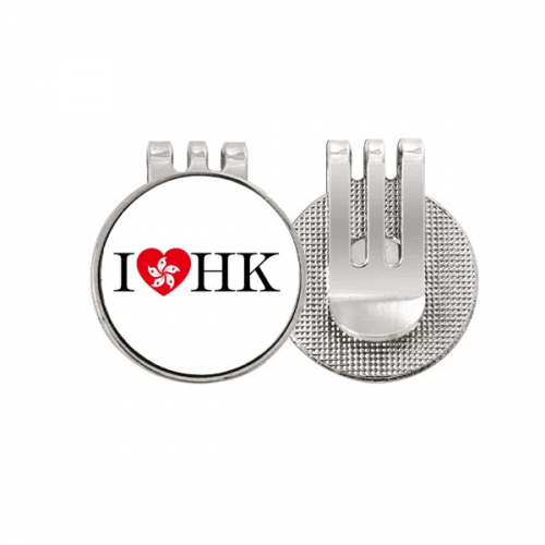Hong Kong Loves Heart Individual Country Golf Ball Marker Hat Cap Clip Enamel Magnetic