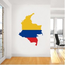 Columbia flag map sticker